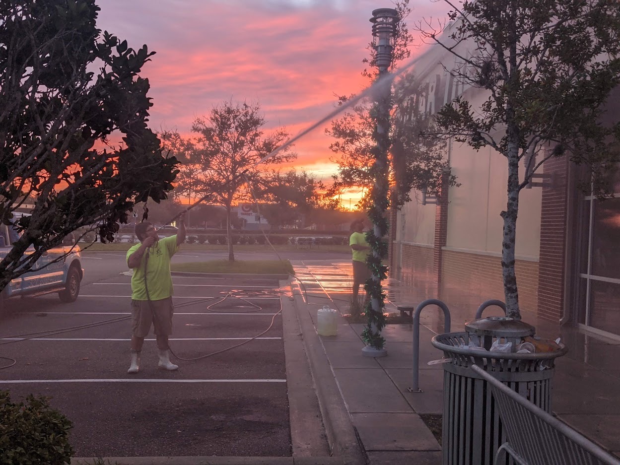 Commercial exterior pressure washing in Brevard County, FL