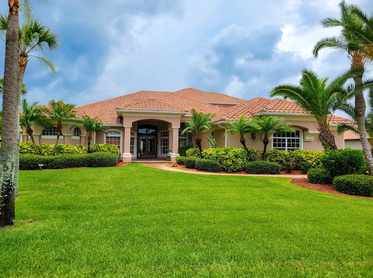 Jacobs Pressure Cleaning team washing a home exterior in Brevard County, FL